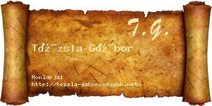 Tézsla Gábor névjegykártya