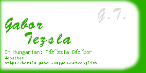 gabor tezsla business card